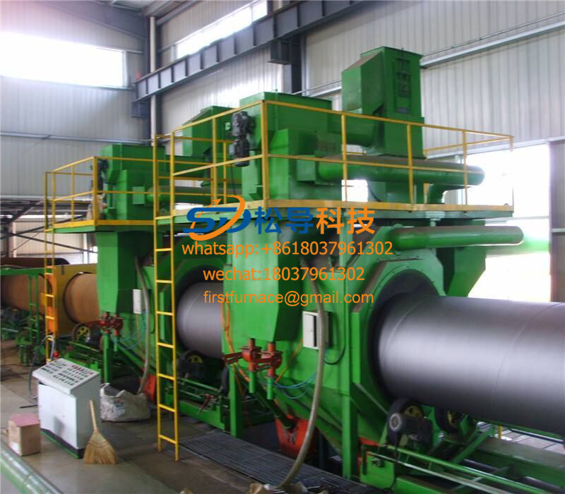 Ф350—Ф1500 steel pipe 3-layer PE anti-corrosion production line