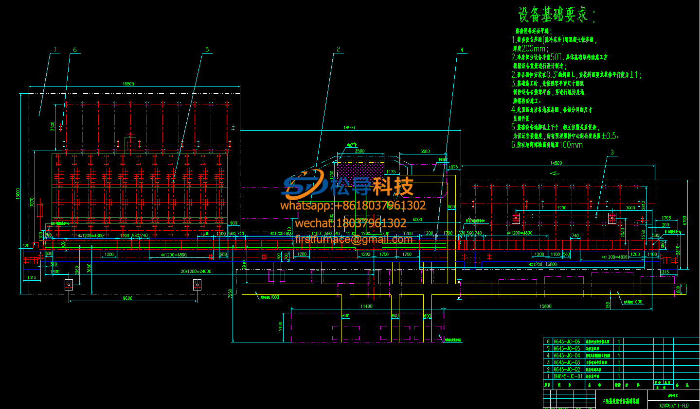 Layout and installation drawing of quenching and tempering production line
